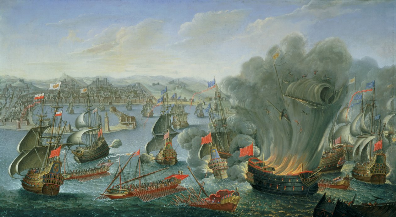 Naval Battle with the Spanish Fleet by Pierre Puget