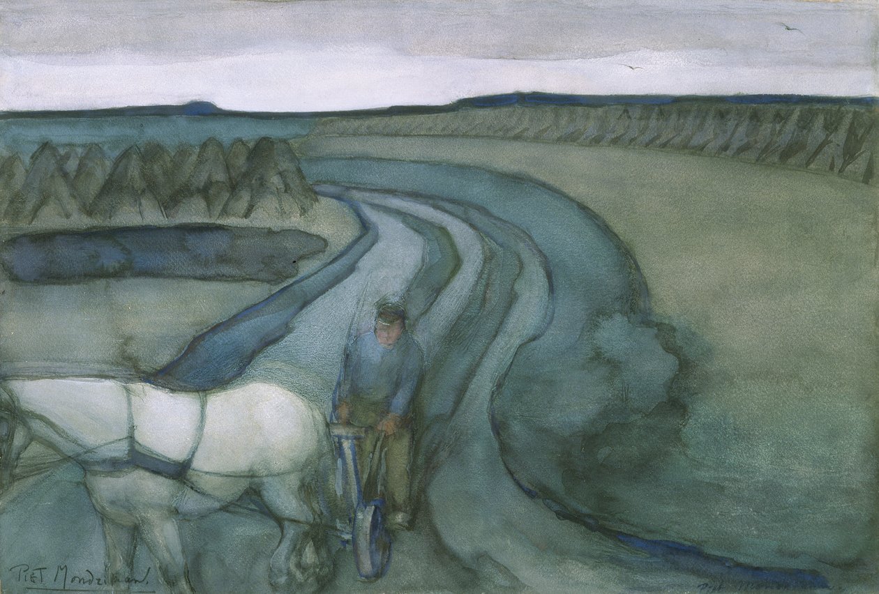 At Work: in the Fields by Piet Mondrian
