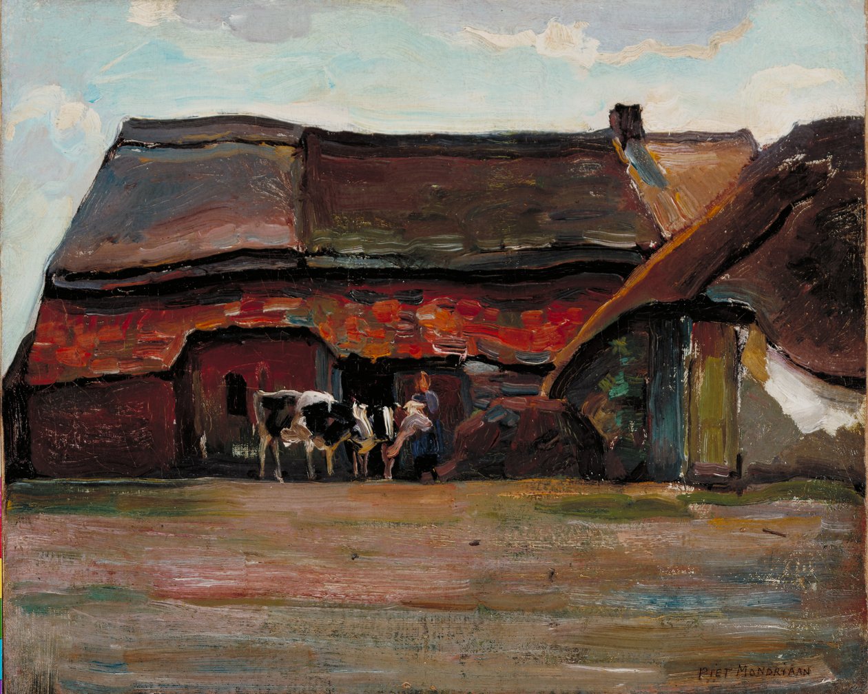 Brabant Farmyard, 1904 by Piet Mondrian