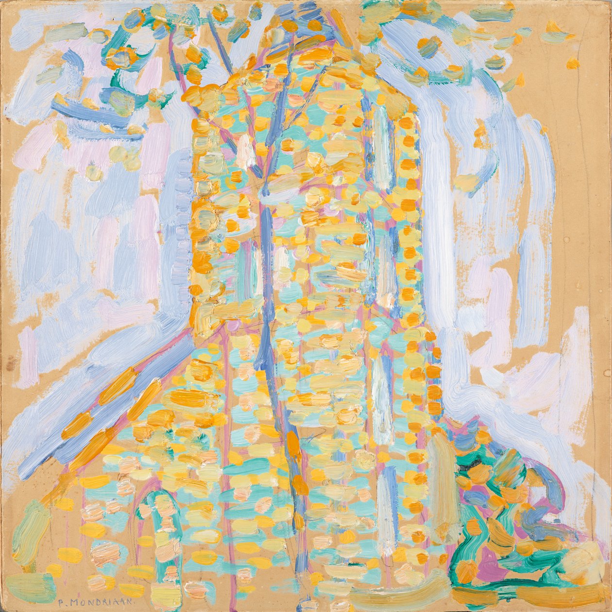 Church at Domburg with Tree, 1909 by Piet Mondrian