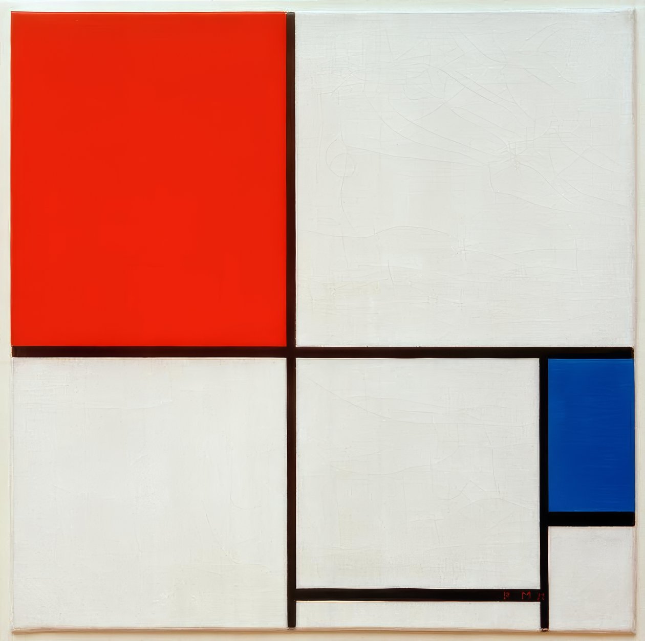 Composition A, with Red and Blue by Piet Mondrian