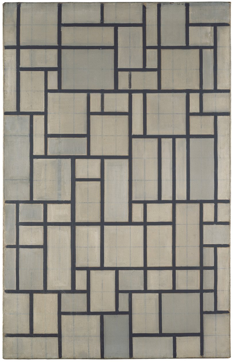 Composition with grid 2 by Piet Mondrian