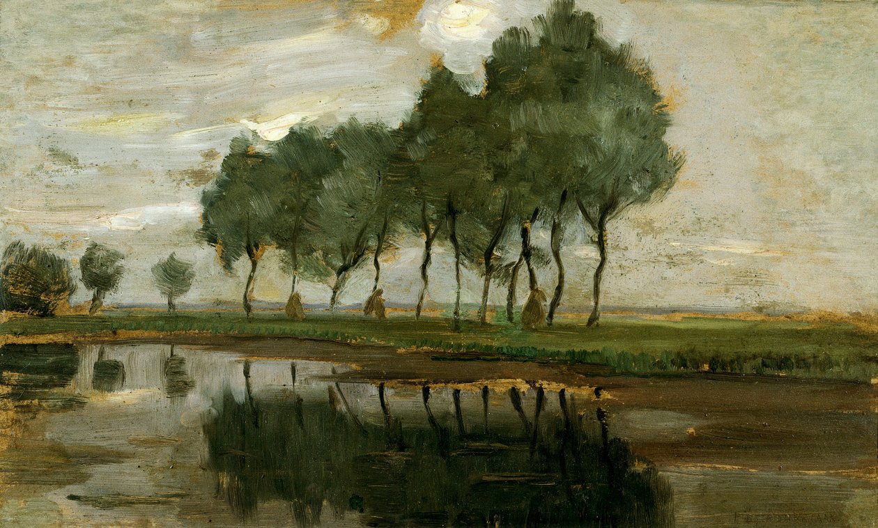 Landscape of trees near Gein by Piet Mondrian