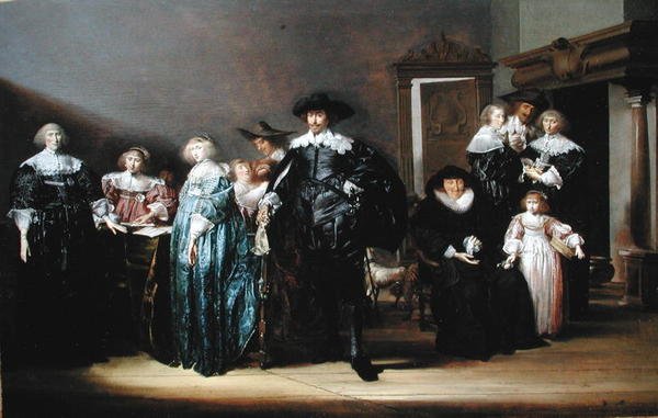 A Portrait of the Family Twent in an Interior, 1633 by Pieter Codde