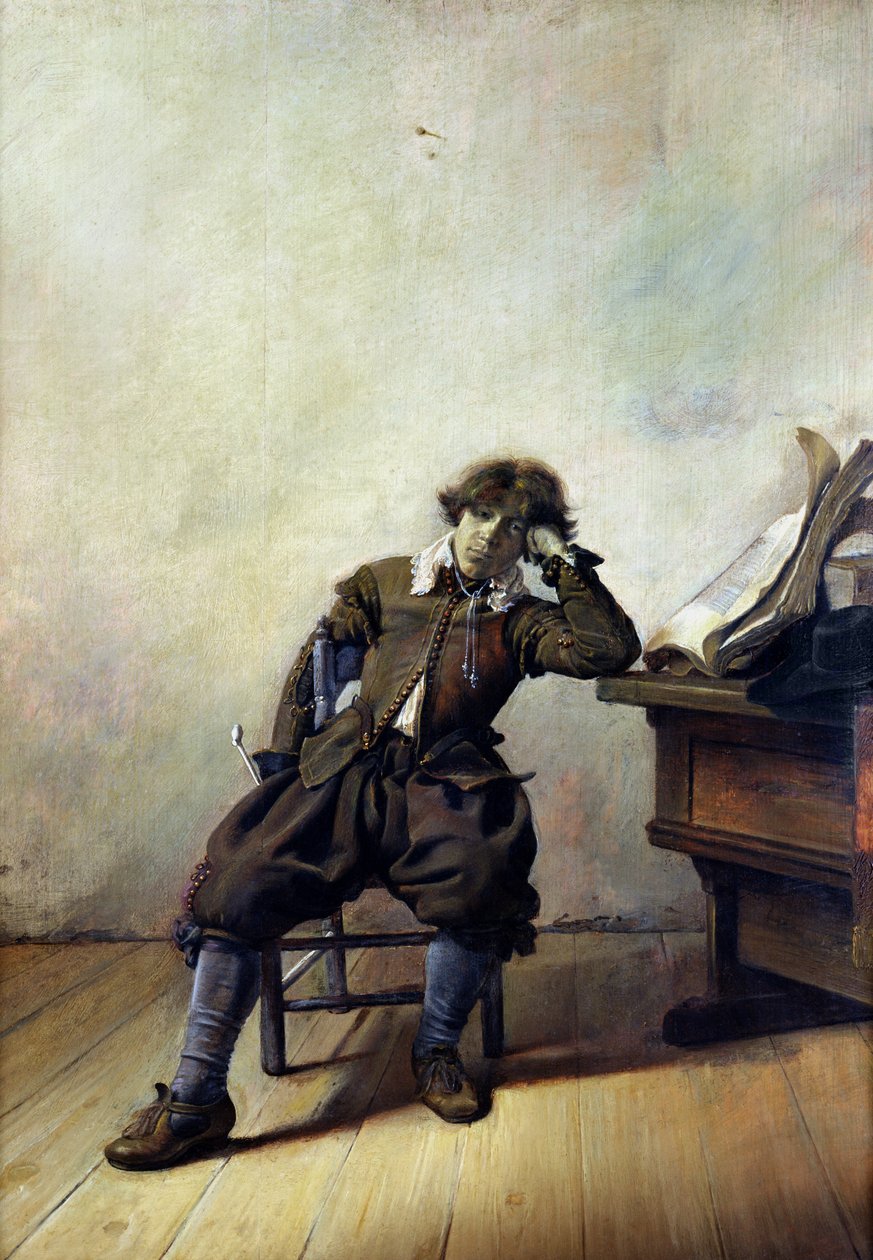 A Young Student in his Study or, The Smoker by Pieter Codde