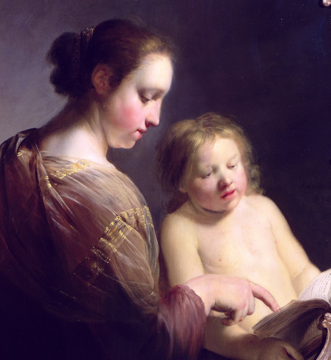 The Virgin Teaching the Infant Christ to Read, c.1630 (detail) by Pieter Fransz de Grebber