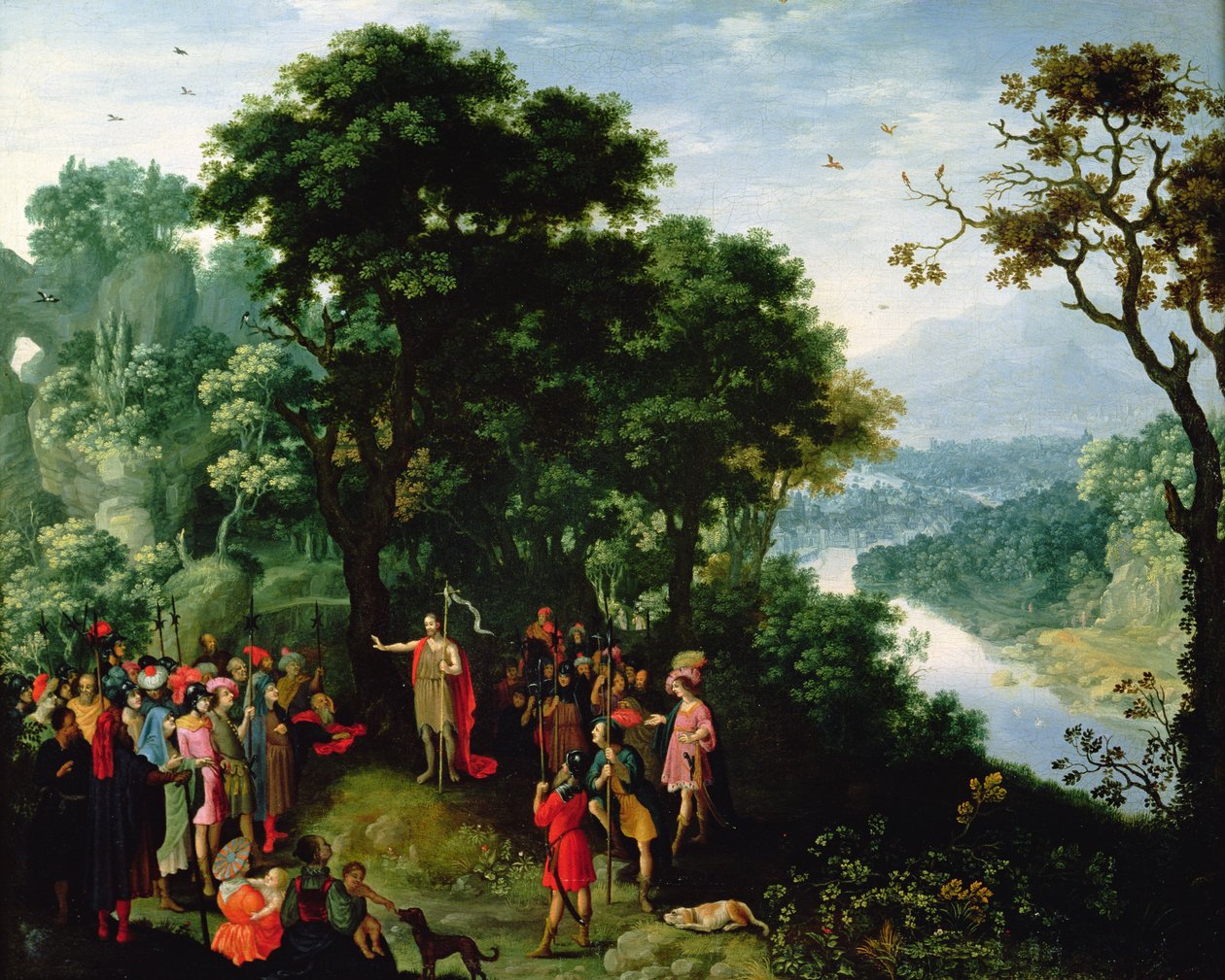 St. John the Baptist Preaching in the Wilderness by Pieter Schoubroeck