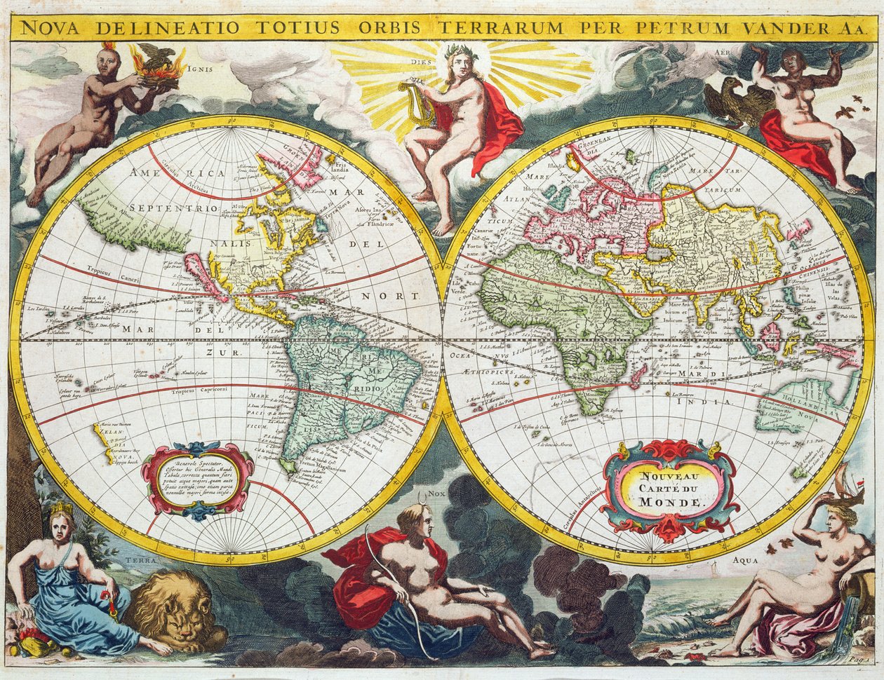 World Map by Pieter Van der Aa