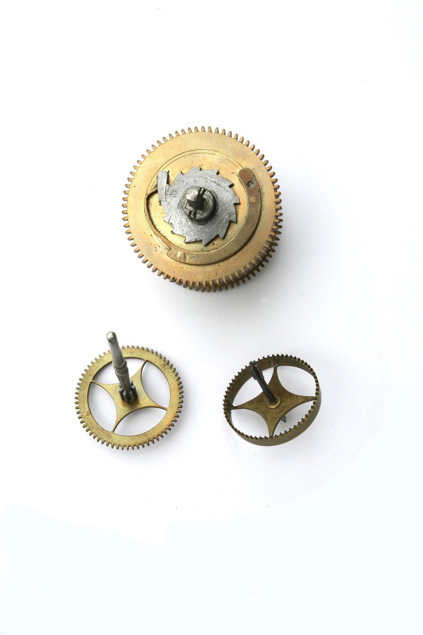The going train of a table clock by Pieter Visbach