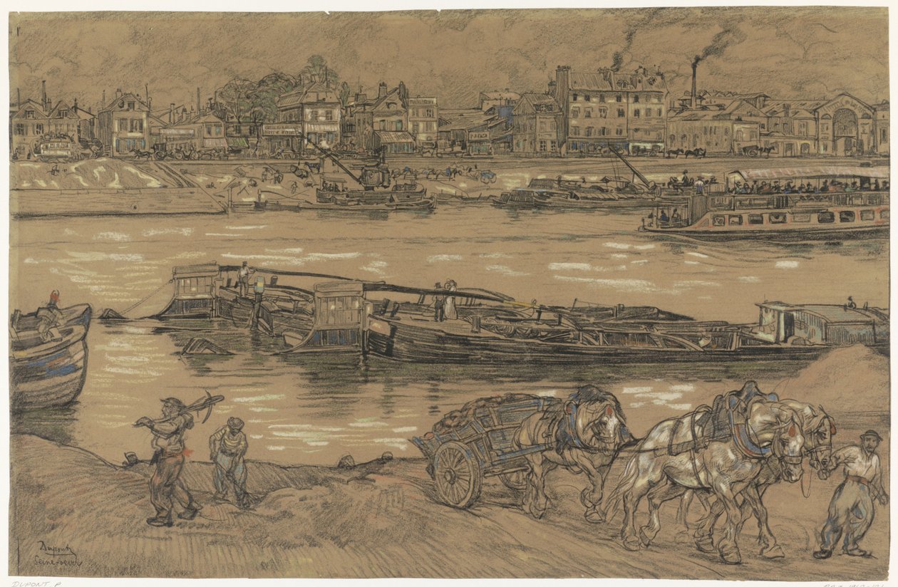 View of the Bank of the Seine by Pieter Dupont