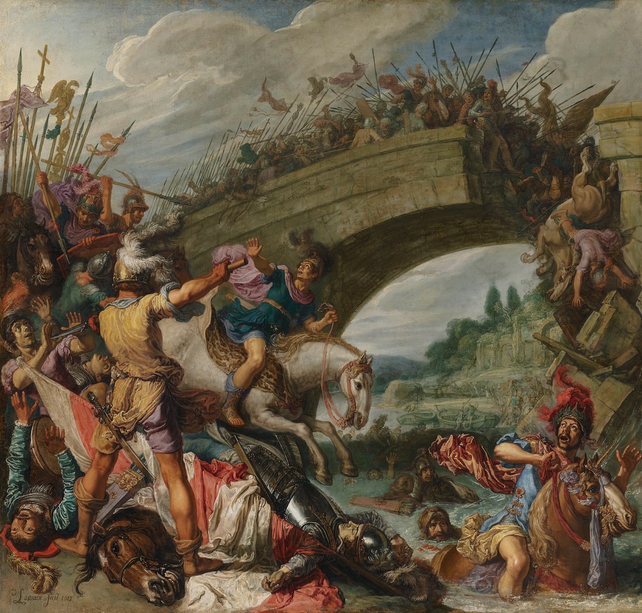 Battle between Constantine and Maxentius by Pieter Lastman
