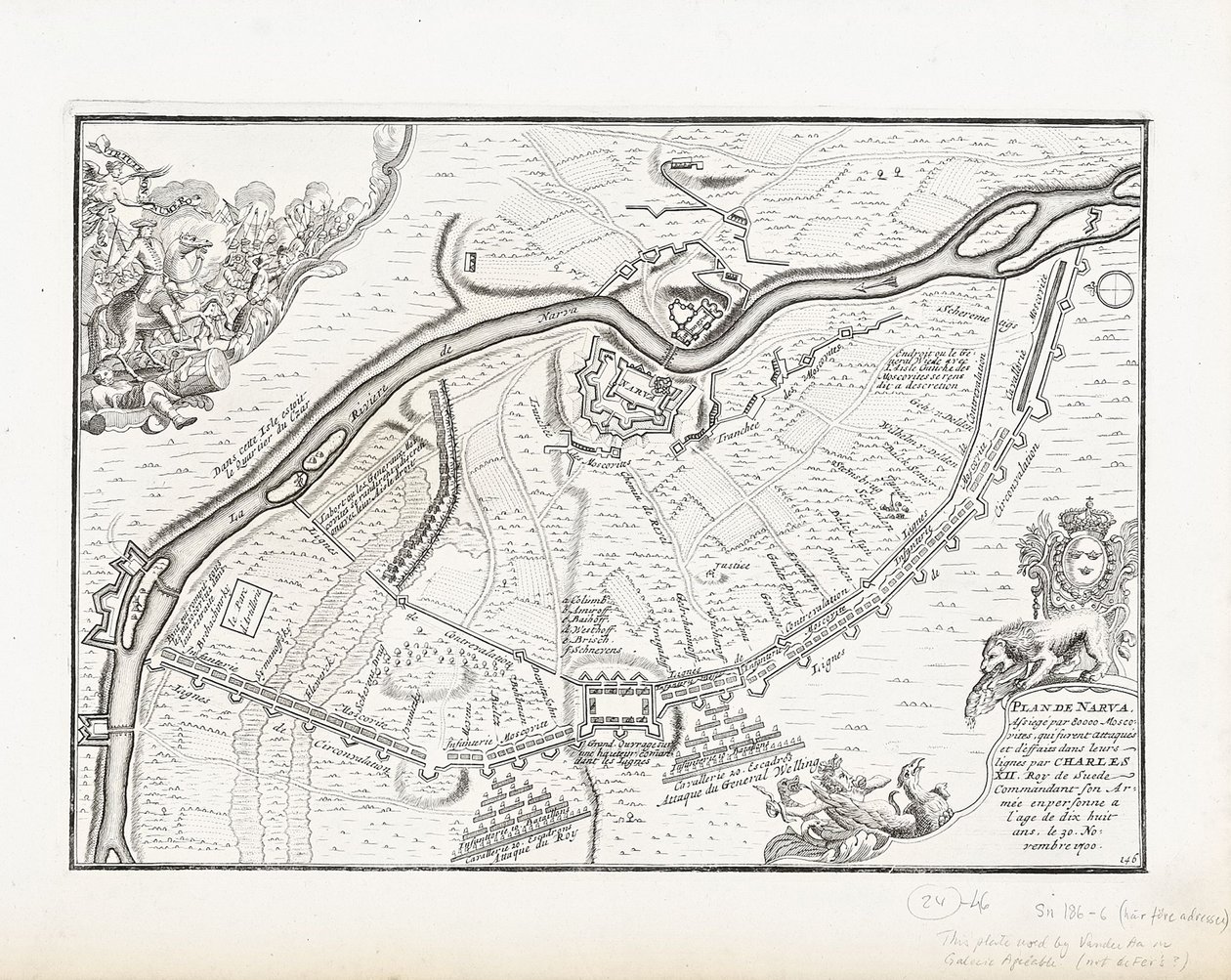 Map of Narva by Pieter Mortier