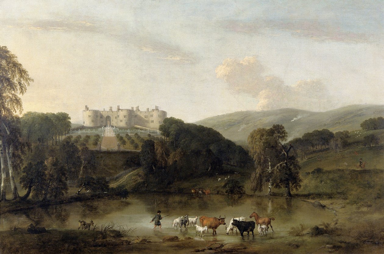 Chirk Castle from the North by Pieter Tillemans