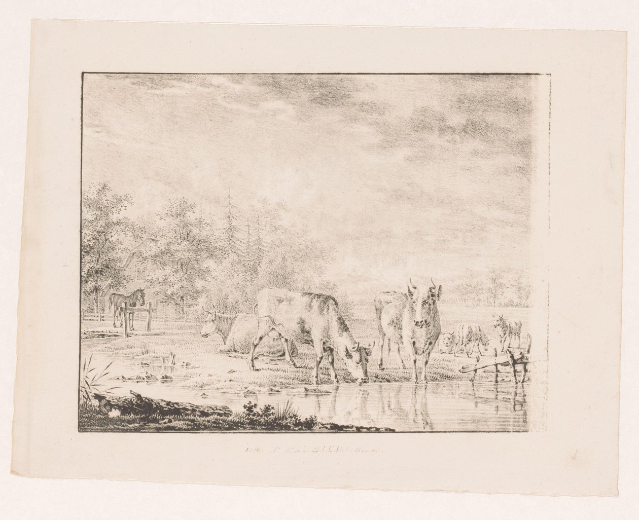 Cows by the Water by Pieter de Goeje (attributed to)