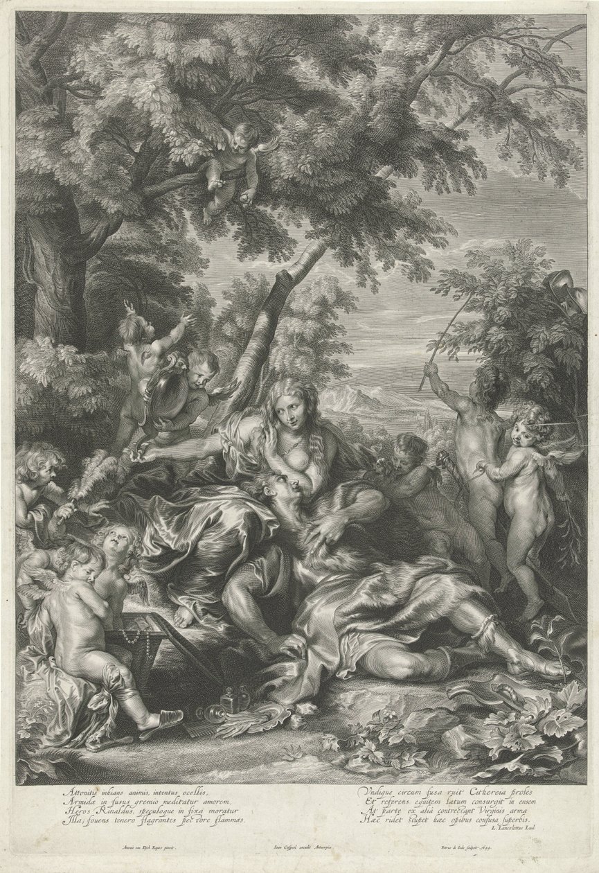 Rinaldo and Armida by Pieter de Jode (II)