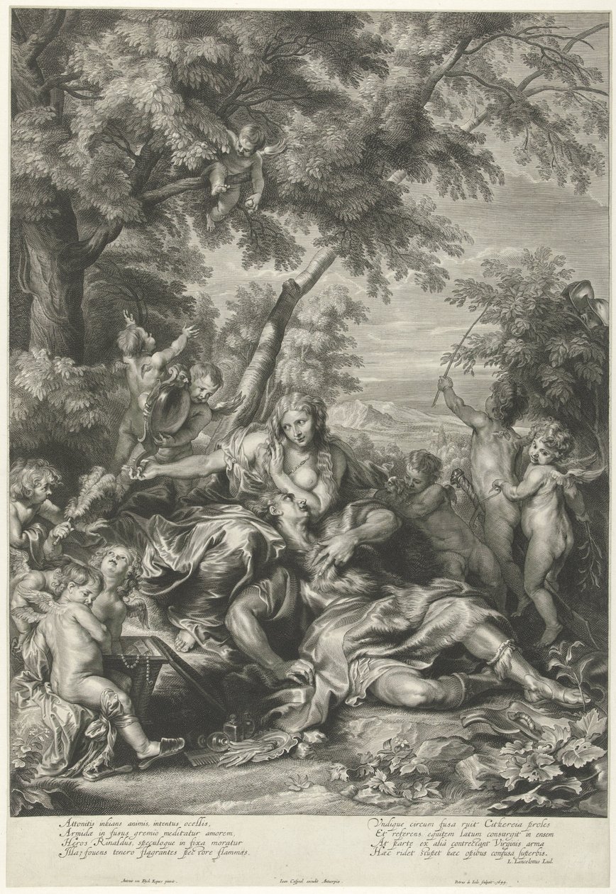 Rinaldo and Armida by Pieter de Jode (II)