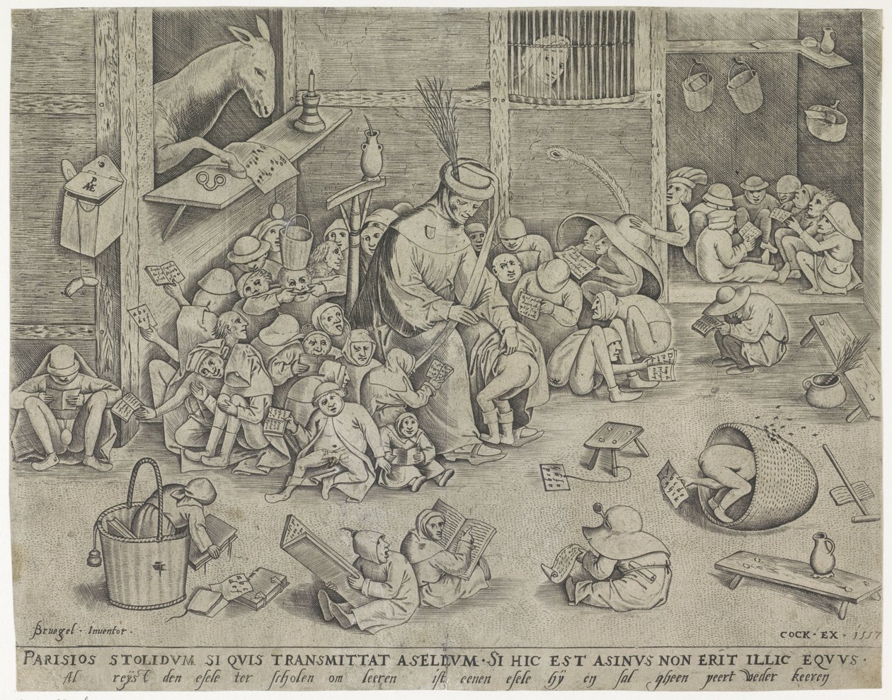 The Donkey in School by Pieter van der Heyden