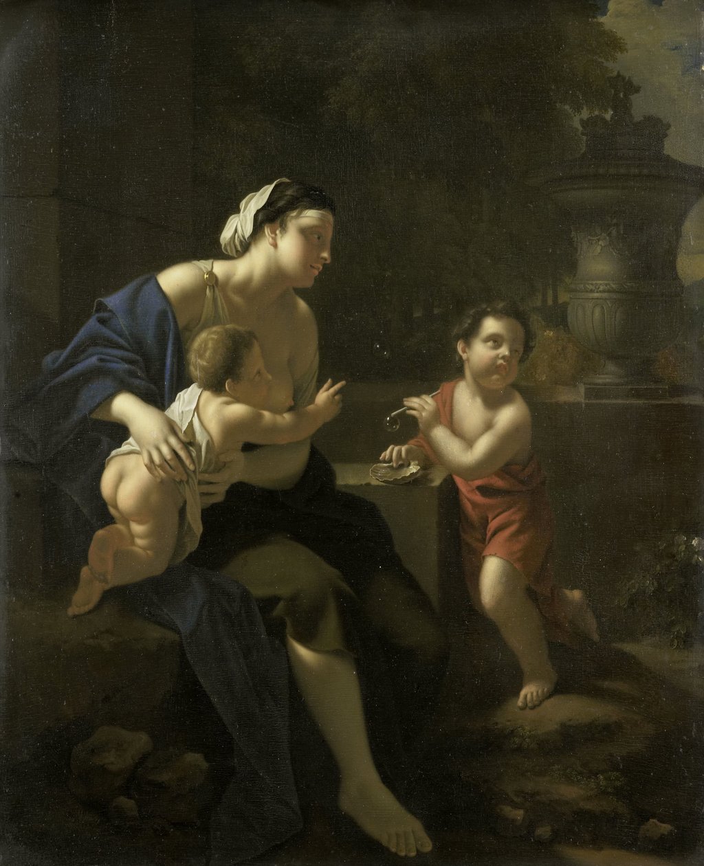 Blowing Bubbles by Pieter van der Werff (attributed to)