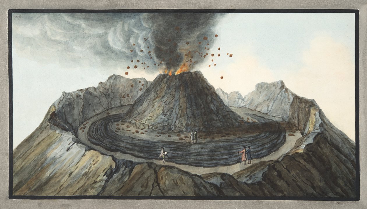 Interior of the Cone of Vesuvius Before the 1767 Eruption (plate 9 from 