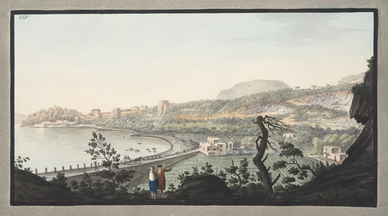View of Puzzoli taken from the spot represented in Plate XIII, Plate XXIV from 