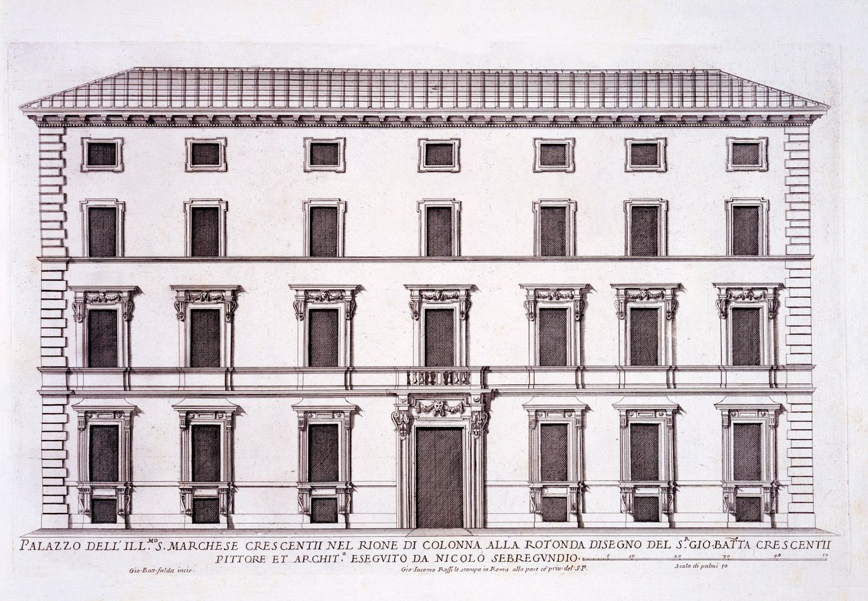 Palazzo of the Marchese Giovanni Battista Crescentii, Rome, from 