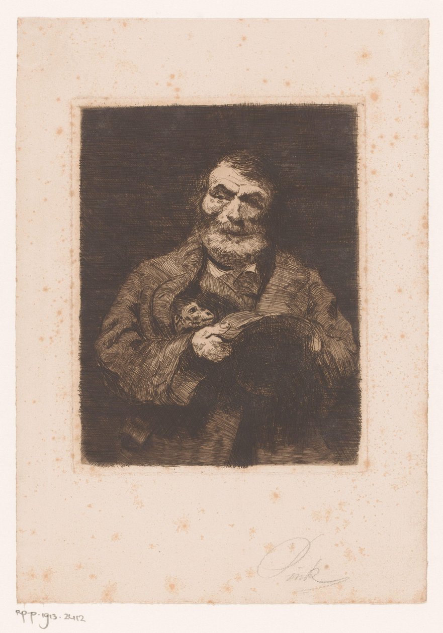 Man with Monkey by Pink (signed by artist)