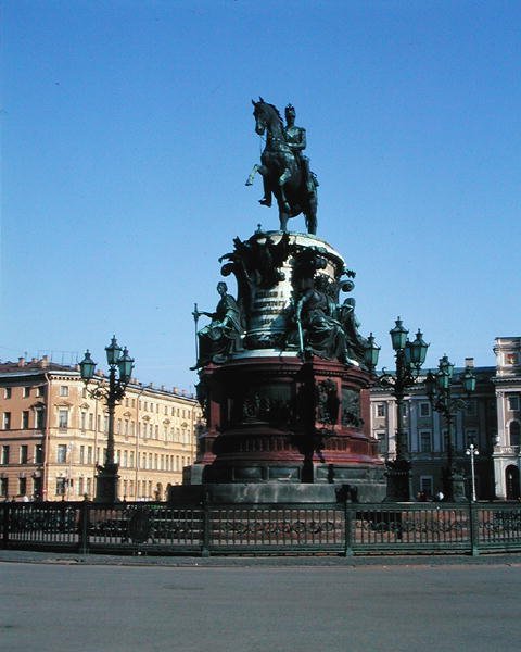Equestrian Monument to Tsar Nicholas I (1796-1855) 1856-59 by Piotr Klodt