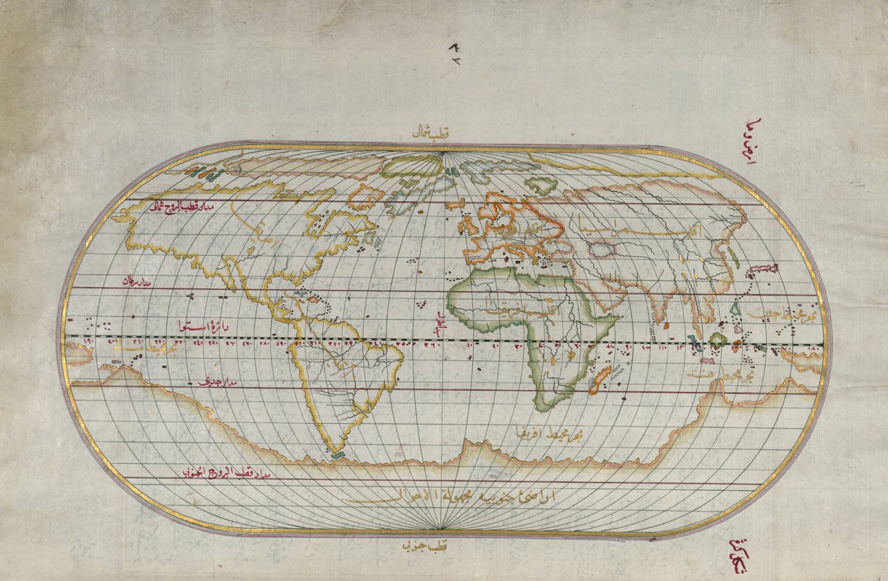Oval World Map by Piri Reis