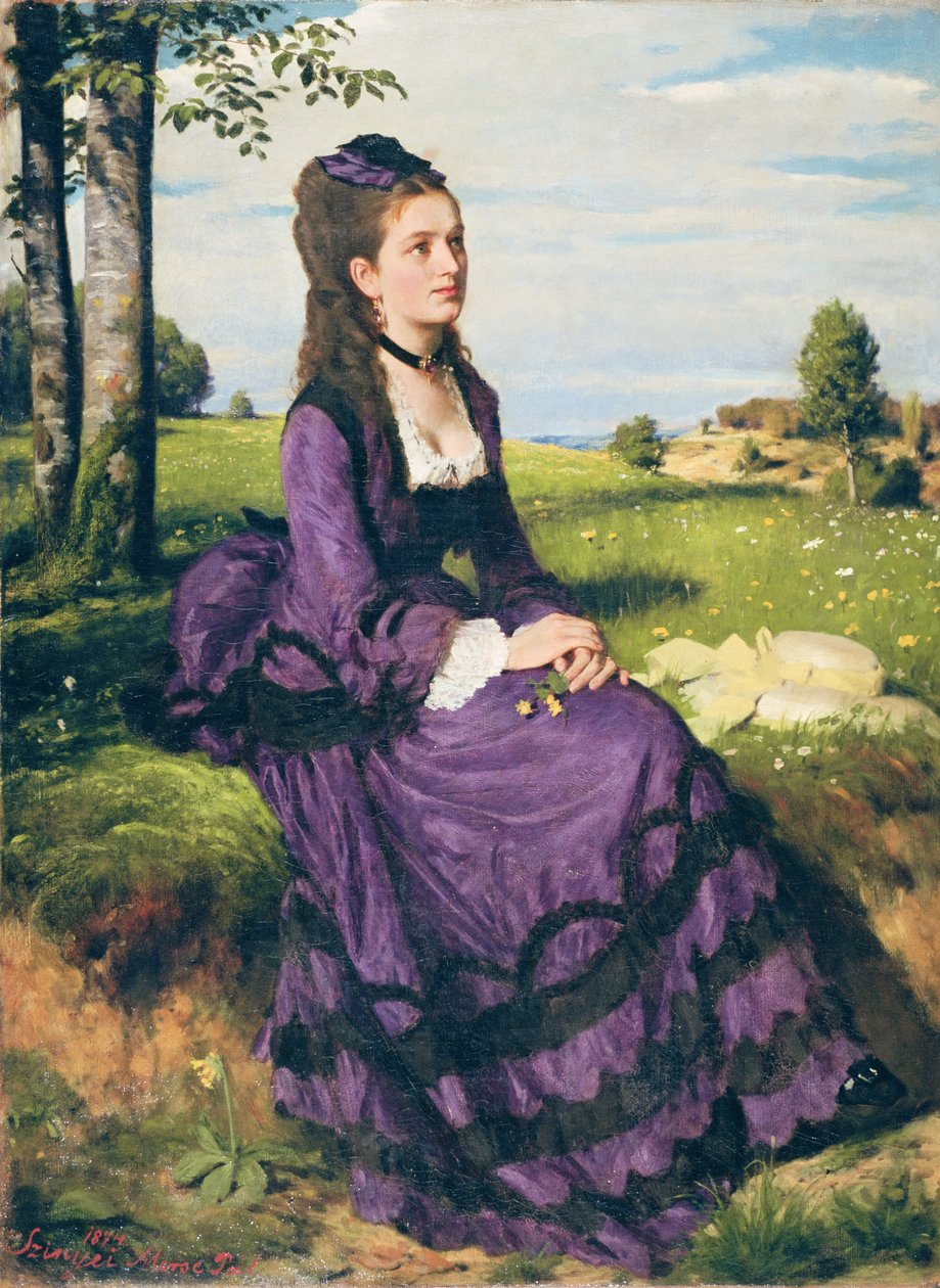 Woman in Violet by Pál Szinyei Merse