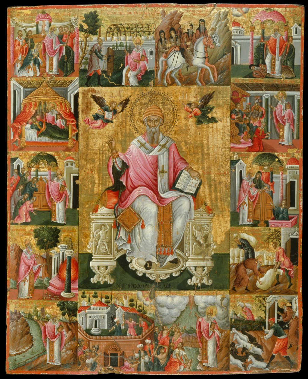 St Spyridon and Scenes from His Life by Poulakis Theodoros