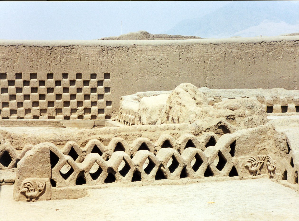 Inside the ruined and abandoned pre-Inca city built by the Chimu, c.1300 by Pre Columbian