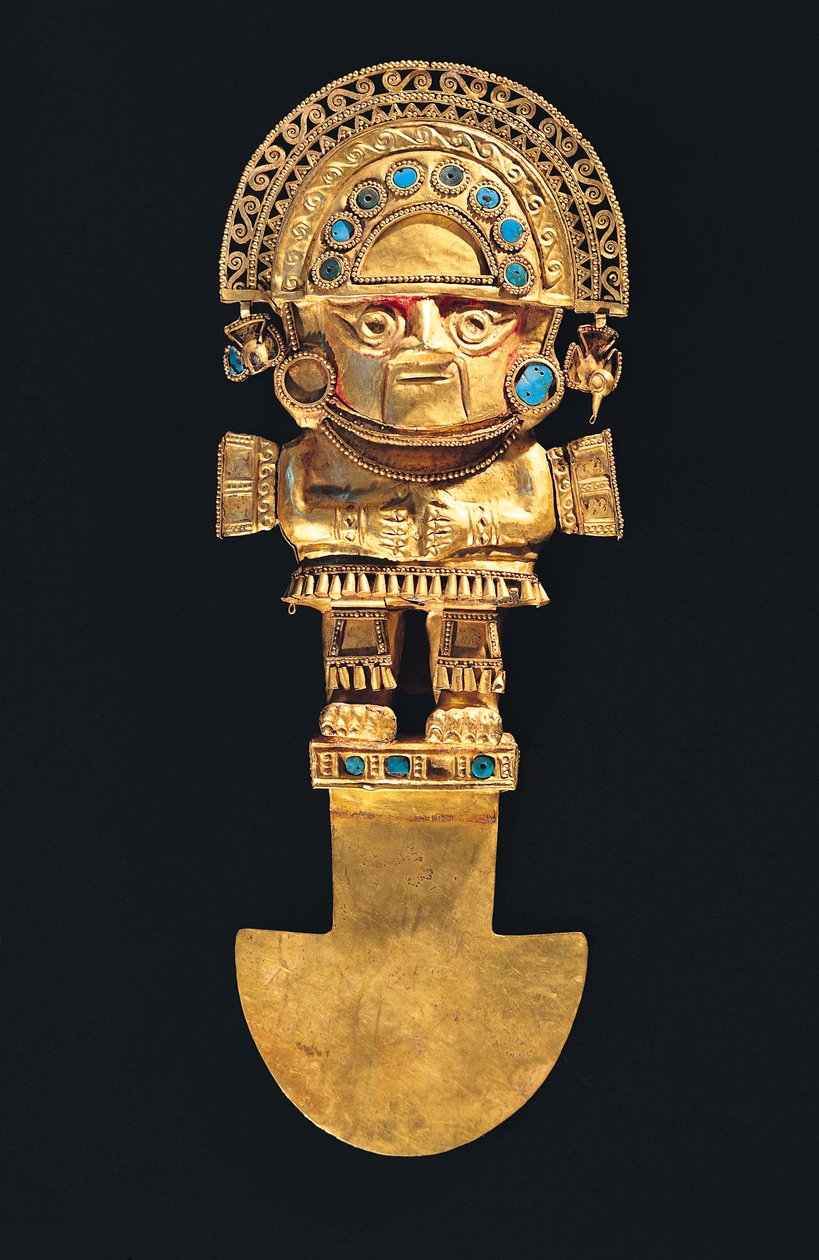 Tumi or Ceremonial Knife in the Shape of Naylamp, Chimu by Pre Columbian