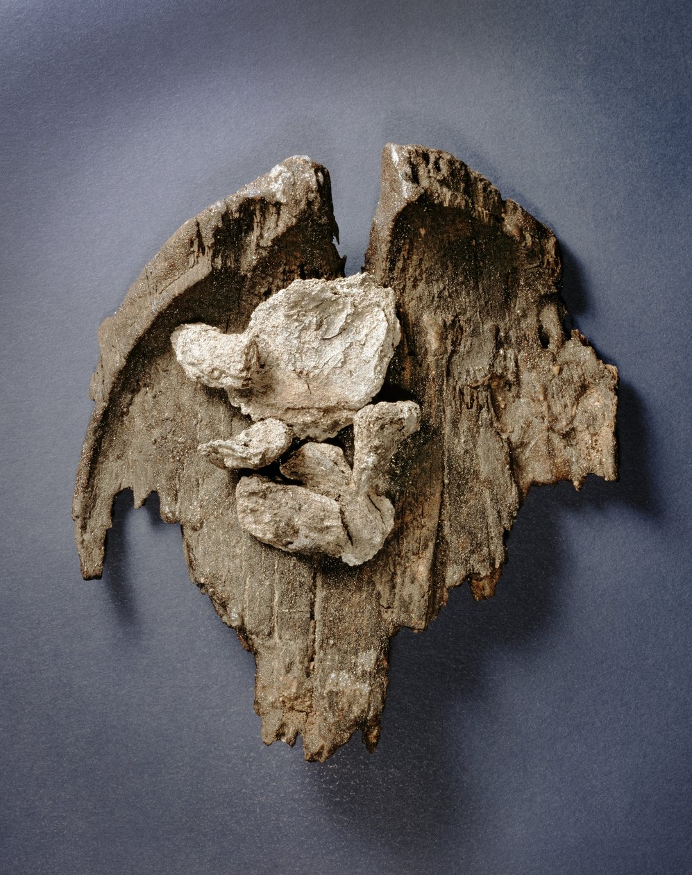Fragment of a prehistoric dish with remains of a joint of meat, Tomb G73, Jericho by Prehistoric