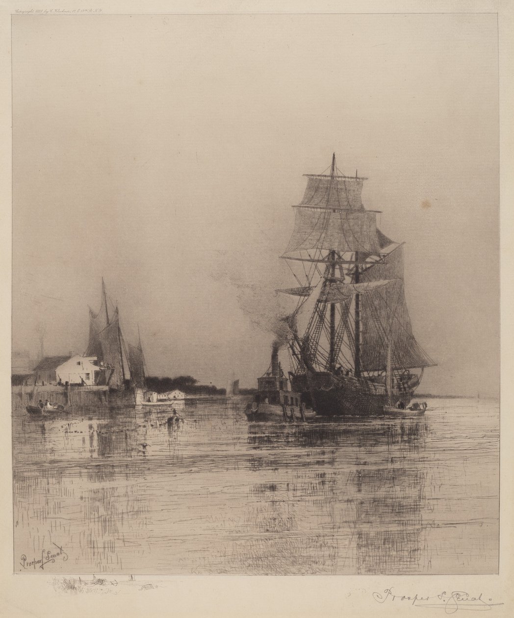 In Low Tide by Prosper Louis Senat