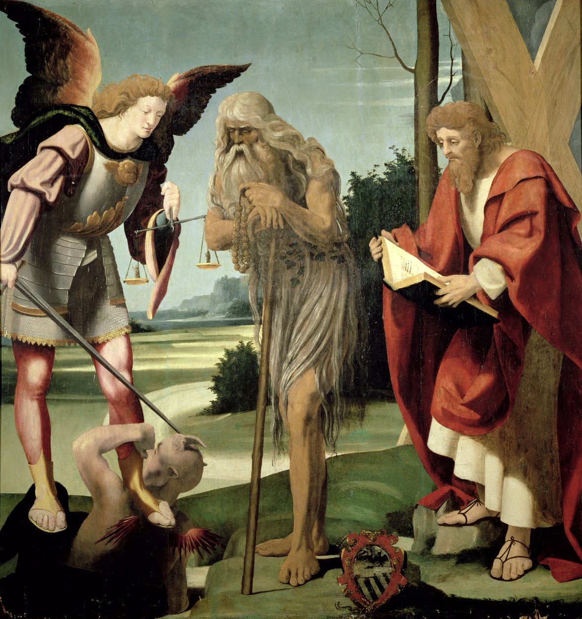 SS. Michael, Andrew and Onuphrius by Pseudo Bramantino
