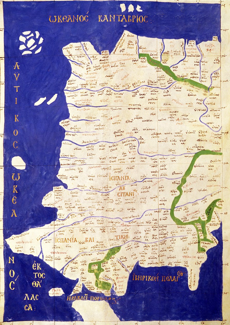 Map of Spain and Portugal, from 