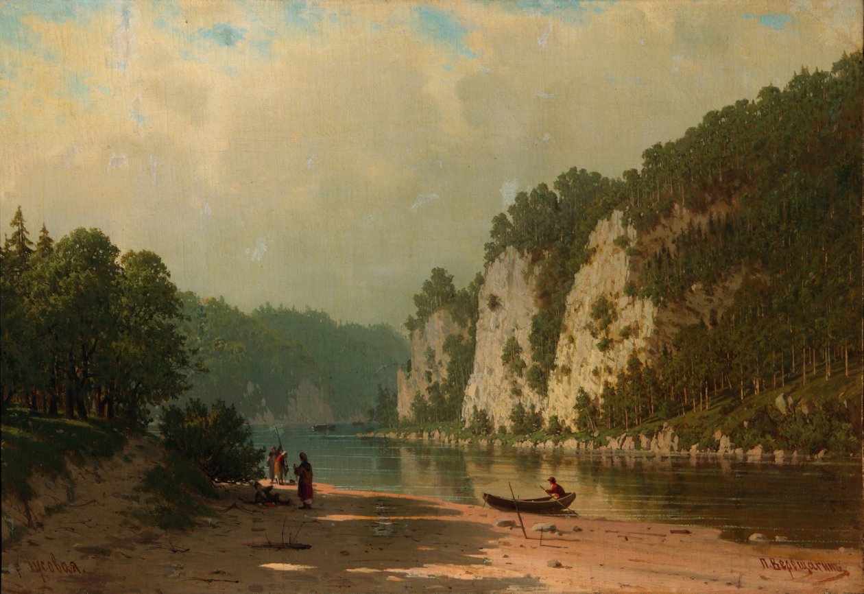 Chusovaya River by Pjotr ​​​​Petrowitsch Wereschtschagin