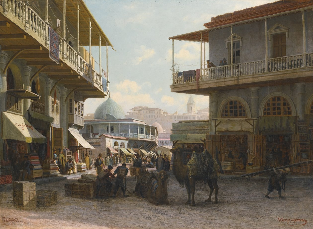 View of Tiflis, 1874 by Pjotr ​​​​Petrowitsch Wereschtschagin