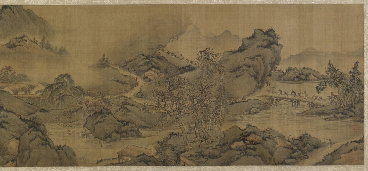 Traveling in Mountains and Streams by Qing Dynasty Chinese School