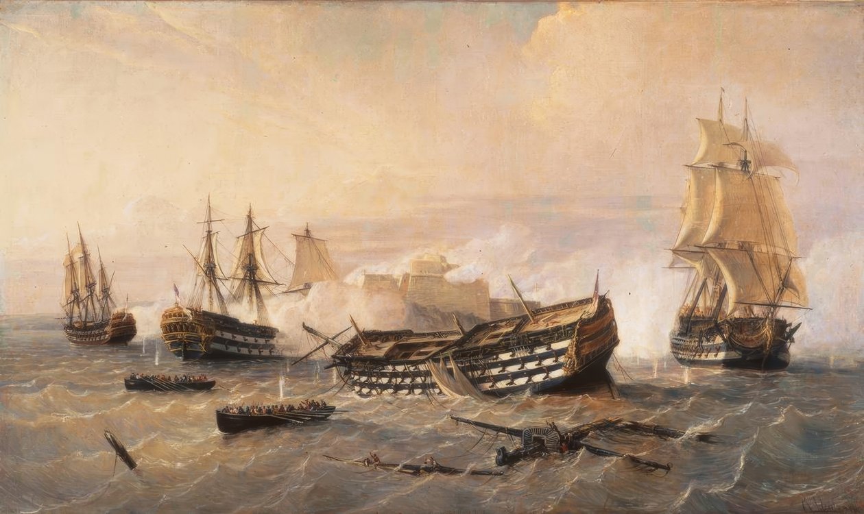 Defense of the Mole of Havana by Rafael Monleon y Torres