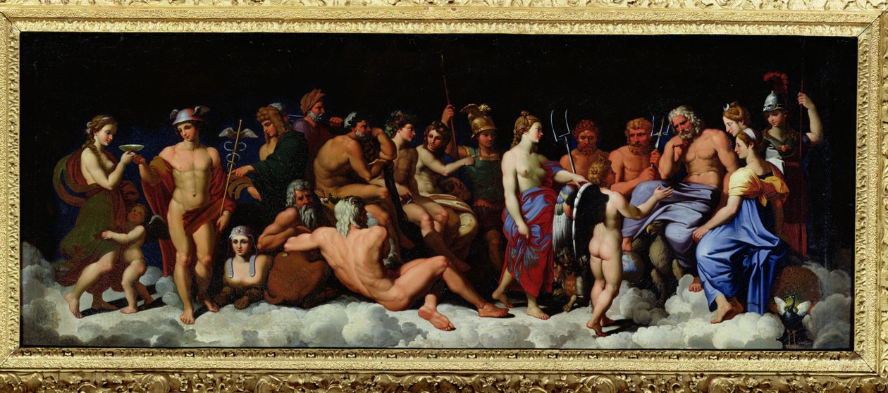 The Assembly of the Gods, After the Frescoes in the Loggia of the Farnesina in Rome by Raffaello Sanzio Raphael