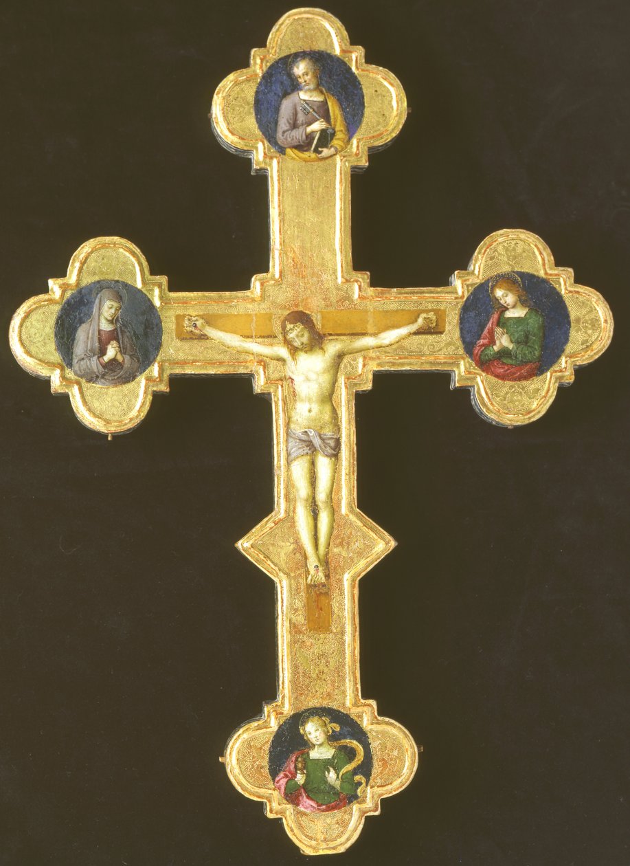 Processioned Cross with Franciscan Saints (recto) by Raffaello