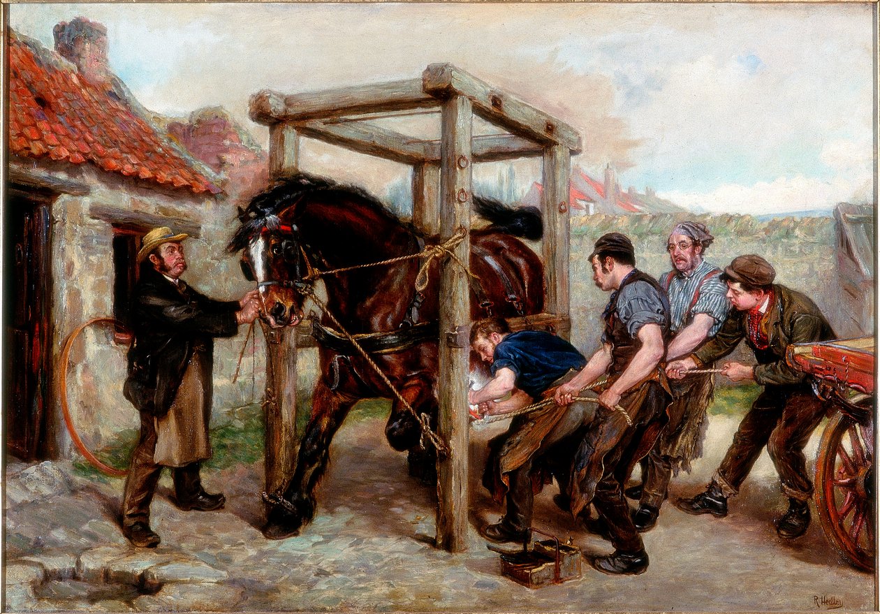 Shoeing the Bay Mare, c.1885-90 by Ralph Hedley