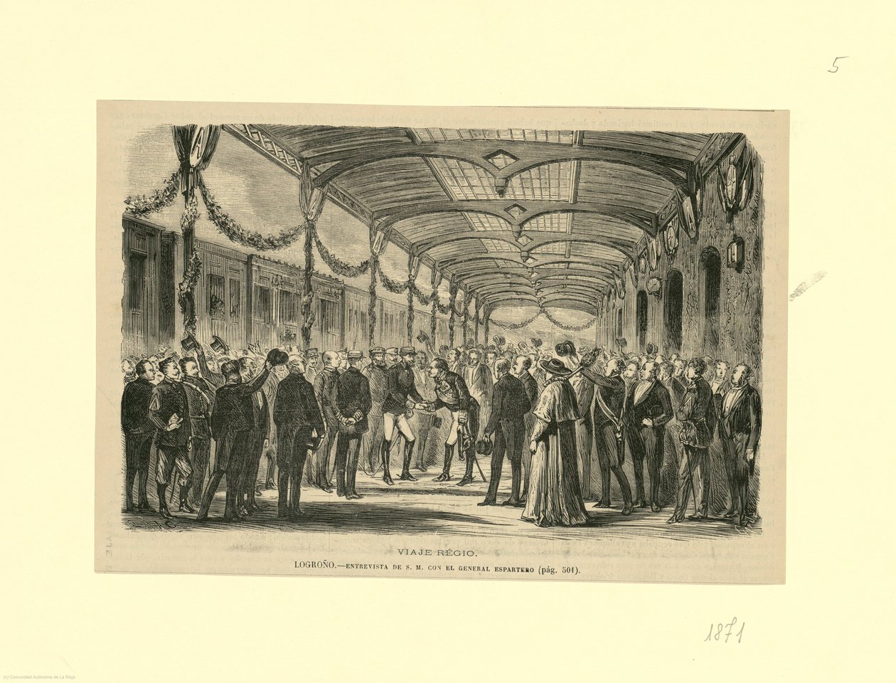Royal Journey of Alfonso XII to Logroño by Ramon Padró i Pedret