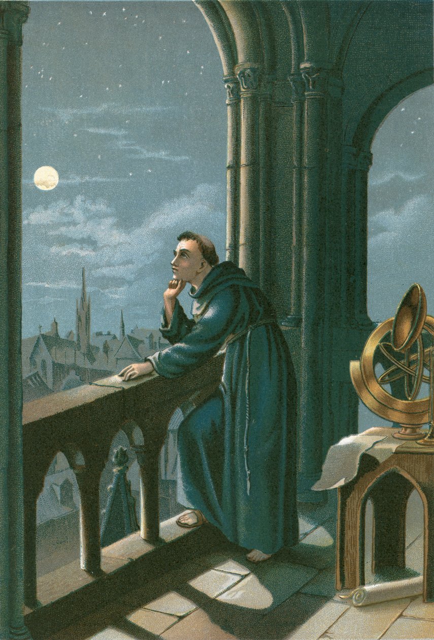 Roger Bacon in His Observatory in Oxford by Ramon Puiggari