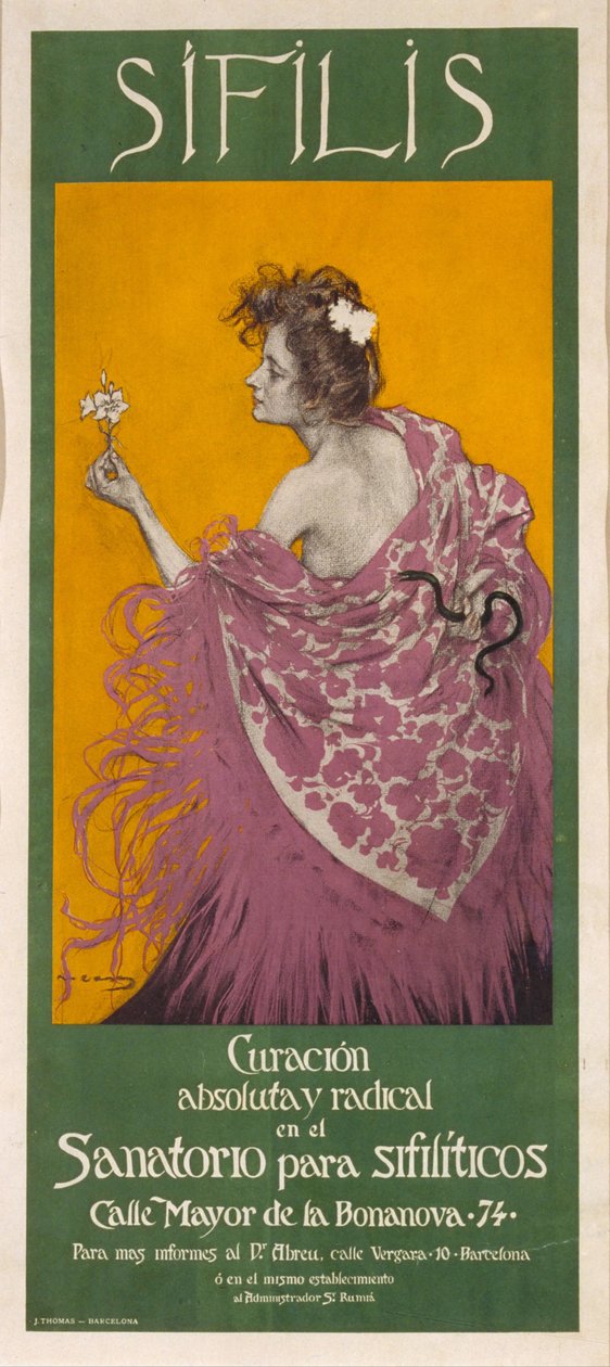 Syphilis Poster by Ramon Casas i Carbo