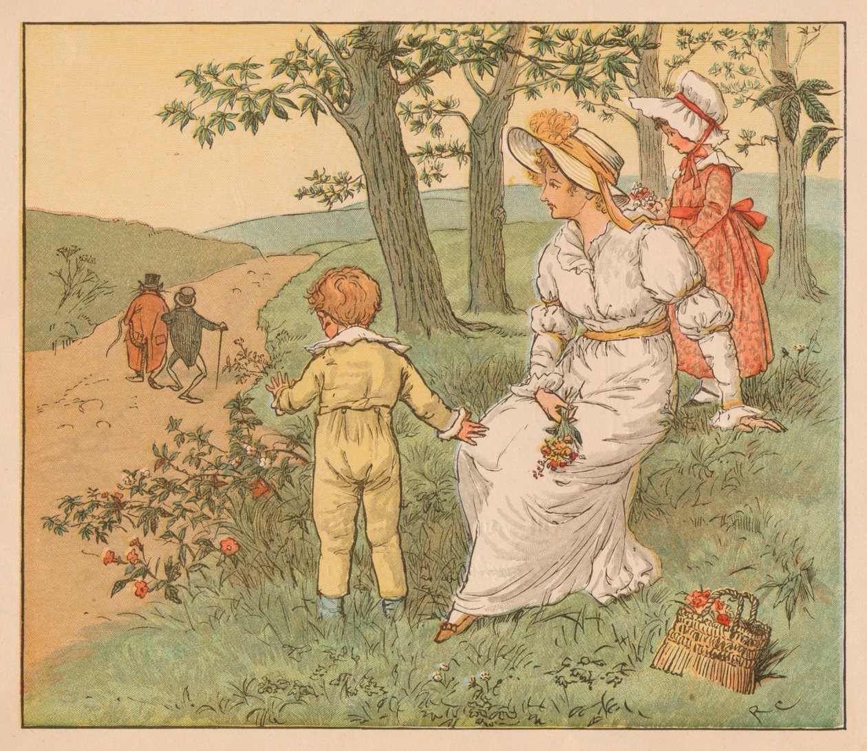 Walking to Mouseys Hall, c1883 by Randolph Caldecott