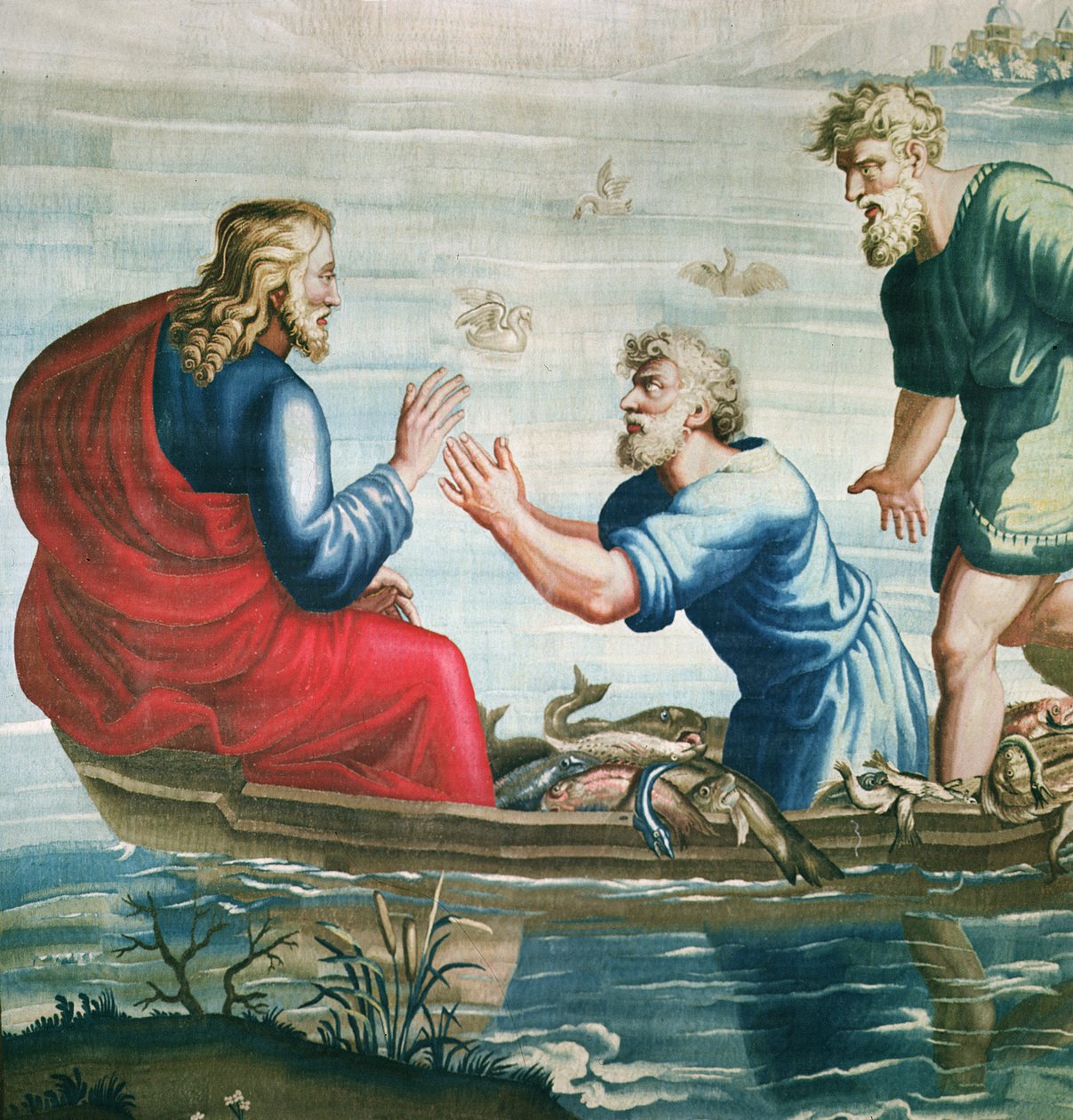 Tapestry Depicting the Acts of the Apostles, the Miraculous Catch of Fish (detail) by Raffaello Sanzio Raphael
