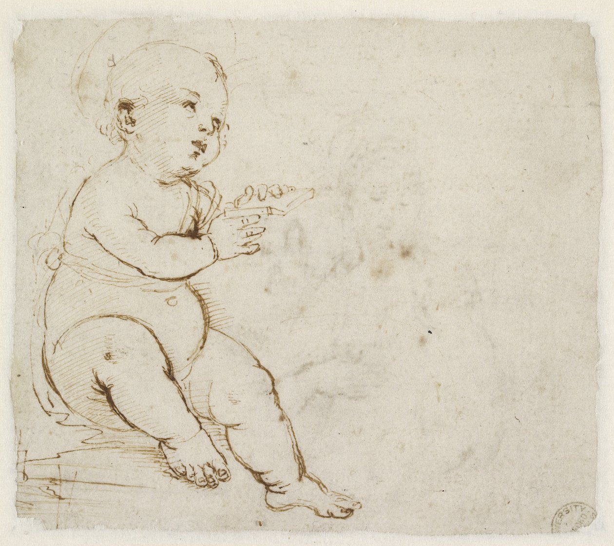 Verso: Study for the Christ Child by Raffaello Sanzio Raphael