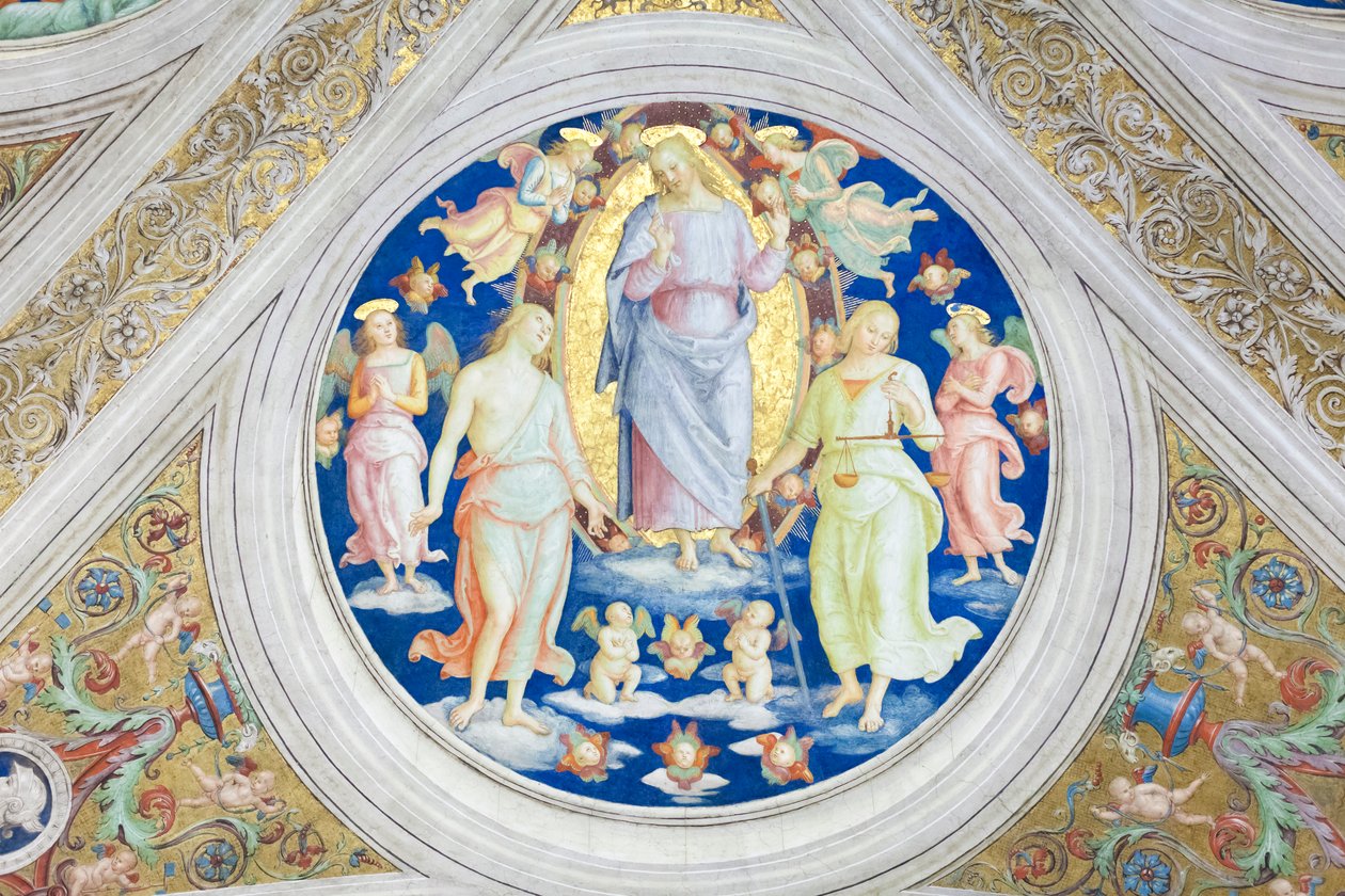 Christ between Mercy and Justice by Raphael (1483 1520)